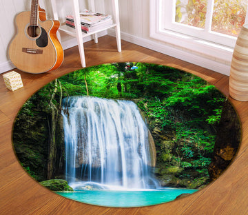 3D Waterfall 72128 Round Non Slip Rug Mat