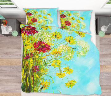 3D Yellow Flower 530 Skromova Marina Bedding Bed Pillowcases Quilt