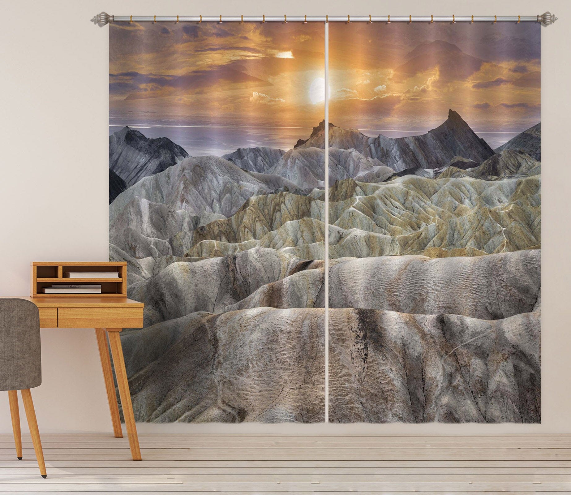 3D White Mountain Peak 196 Marco Carmassi Curtain Curtains Drapes Curtains AJ Creativity Home 