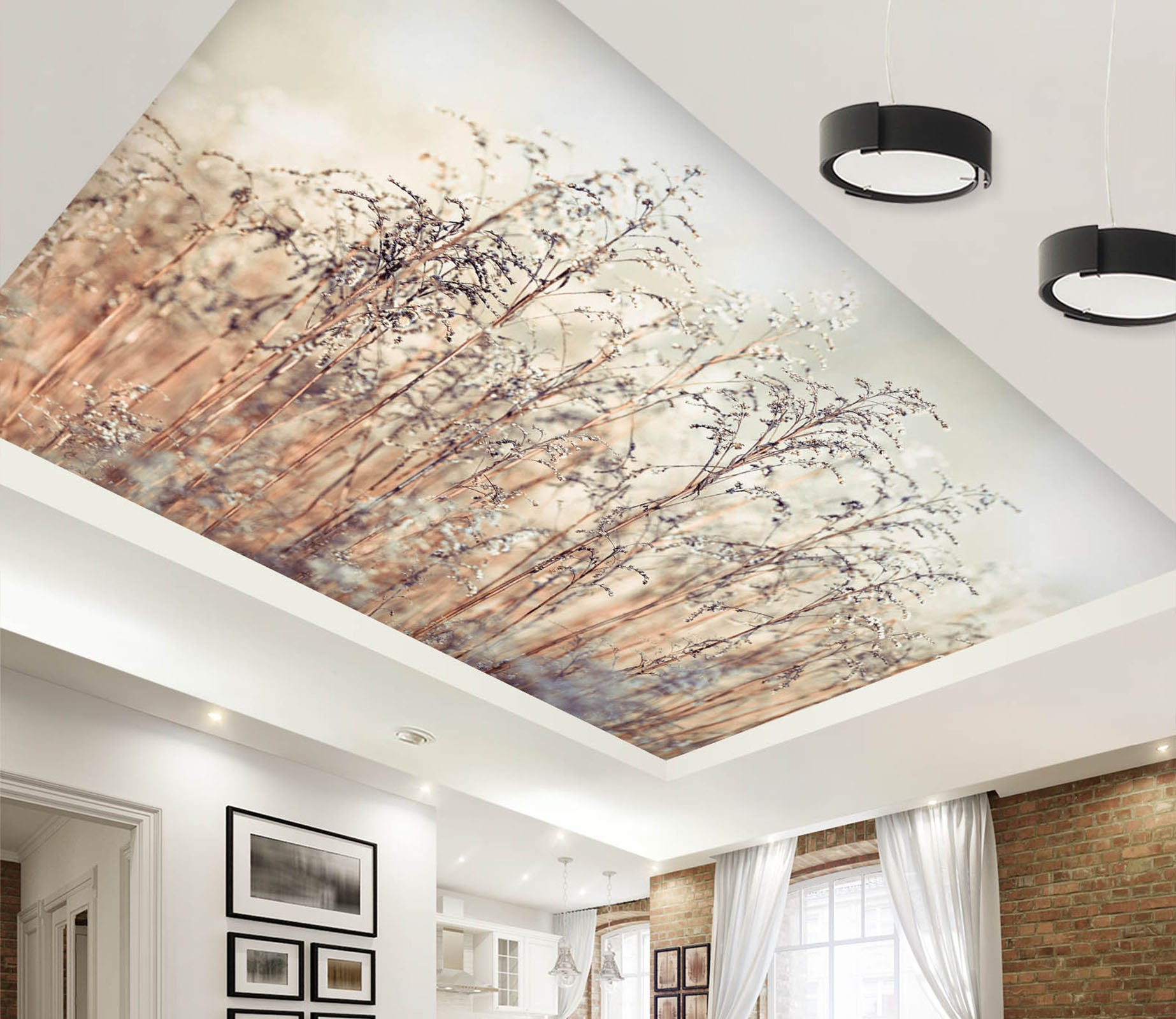 3D Dry Wildflowers 2571 Assaf Frank Ceiling Wallpaper Murals