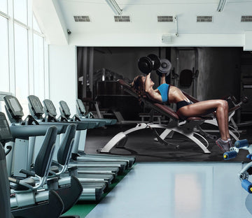 3D Girl Dumbbell 228 Wall Murals Wallpaper AJ Wallpaper 2 