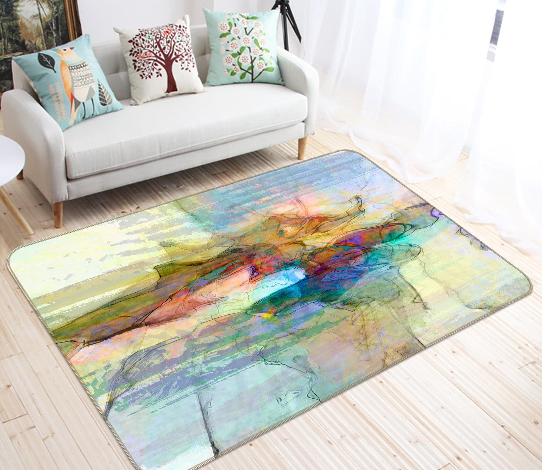 3D Morning Sea 1034 Michael Tienhaara Rug Non Slip Rug Mat Mat AJ Creativity Home 