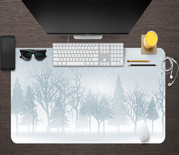 3D Snow Forest 17086 Desk Mat