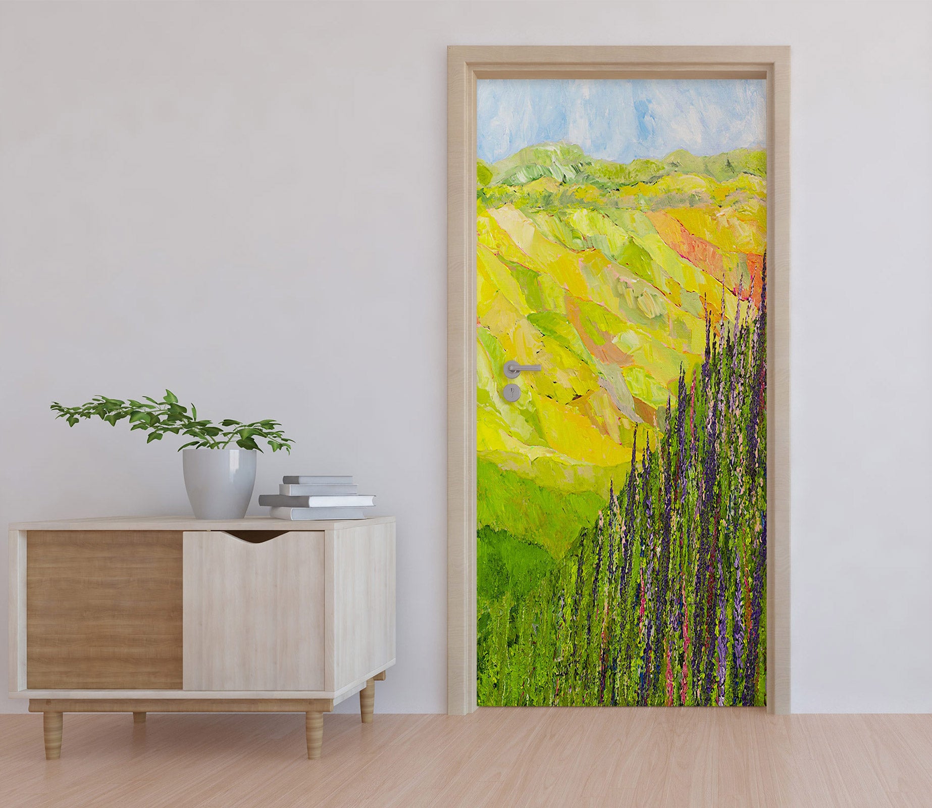 3D Lawn Hillside Trees 9356 Allan P. Friedlander Door Mural