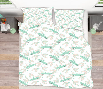 3D Green Car Pattern 98149 Kasumi Loffler Bedding Bed Pillowcases Quilt
