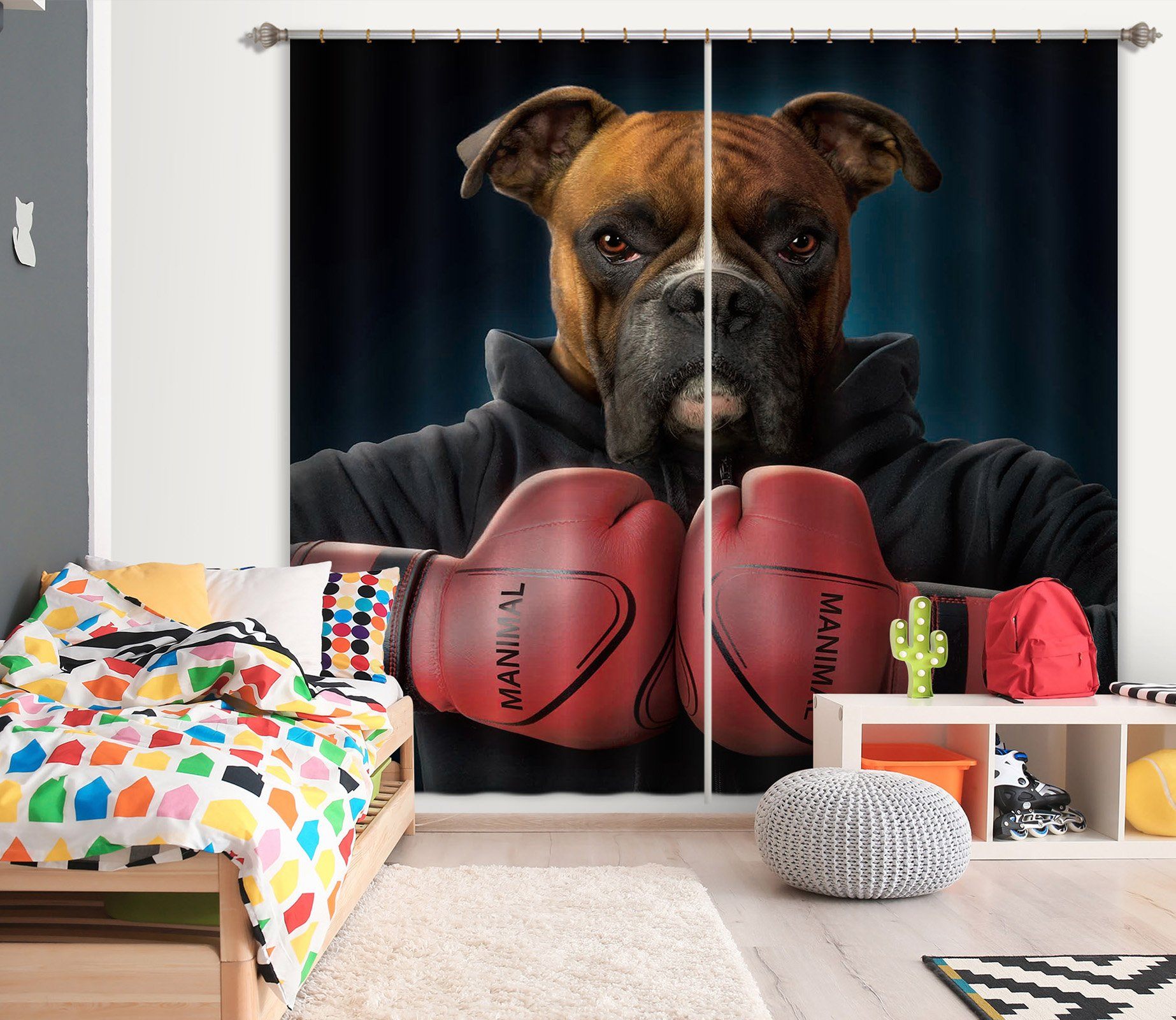 3D Boxer 015 Vincent Hie Curtain Curtains Drapes Curtains AJ Creativity Home 