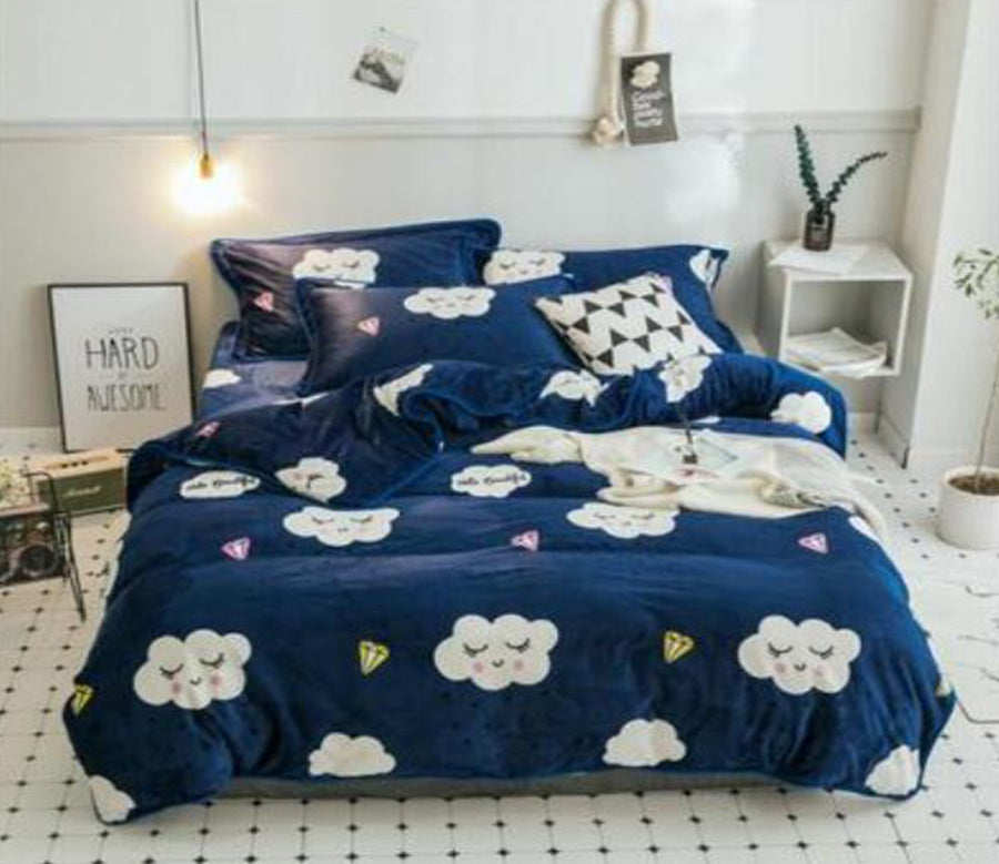 3D Cartoon Clouds 30260 Bed Pillowcases Quilt
