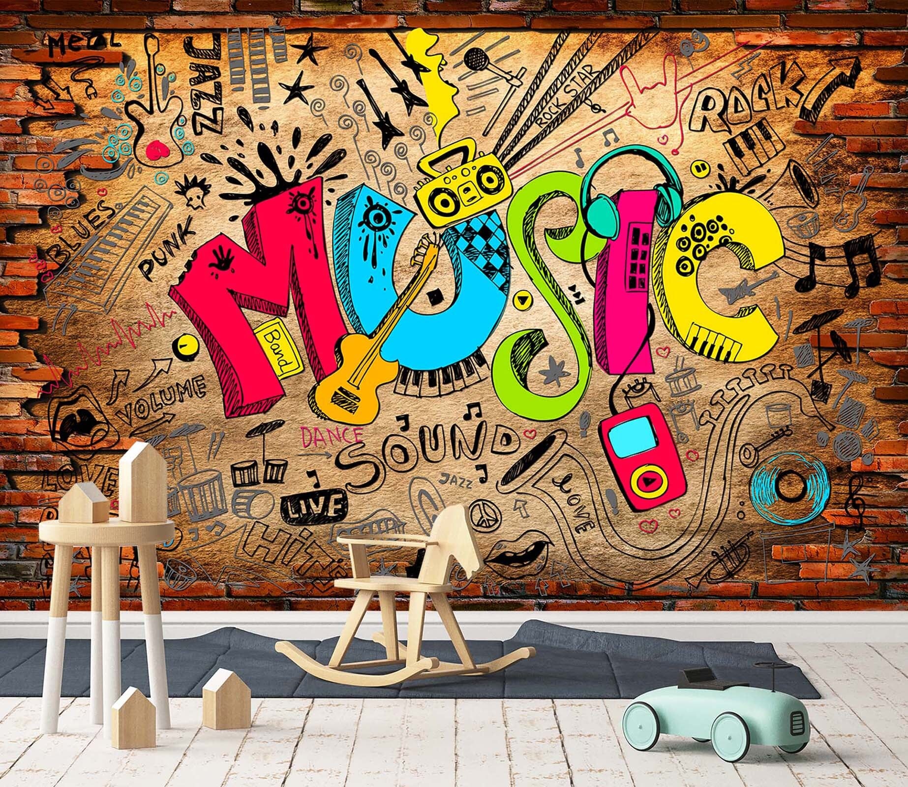 3D Music Characters 113 Wall Murals Wallpaper AJ Wallpaper 2 