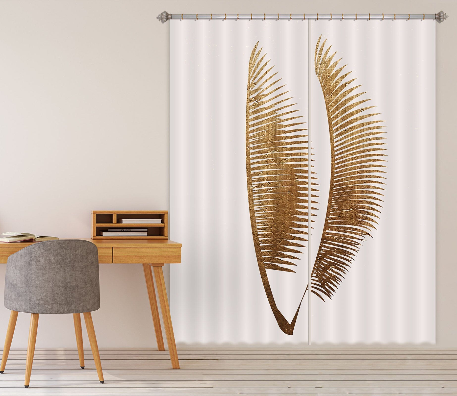 3D Geometrica Leaves 1045 Boris Draschoff Curtain Curtains Drapes Curtains AJ Creativity Home 