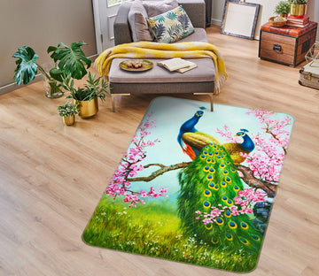 3D Peacock 27008 Non Slip Rug Mat
