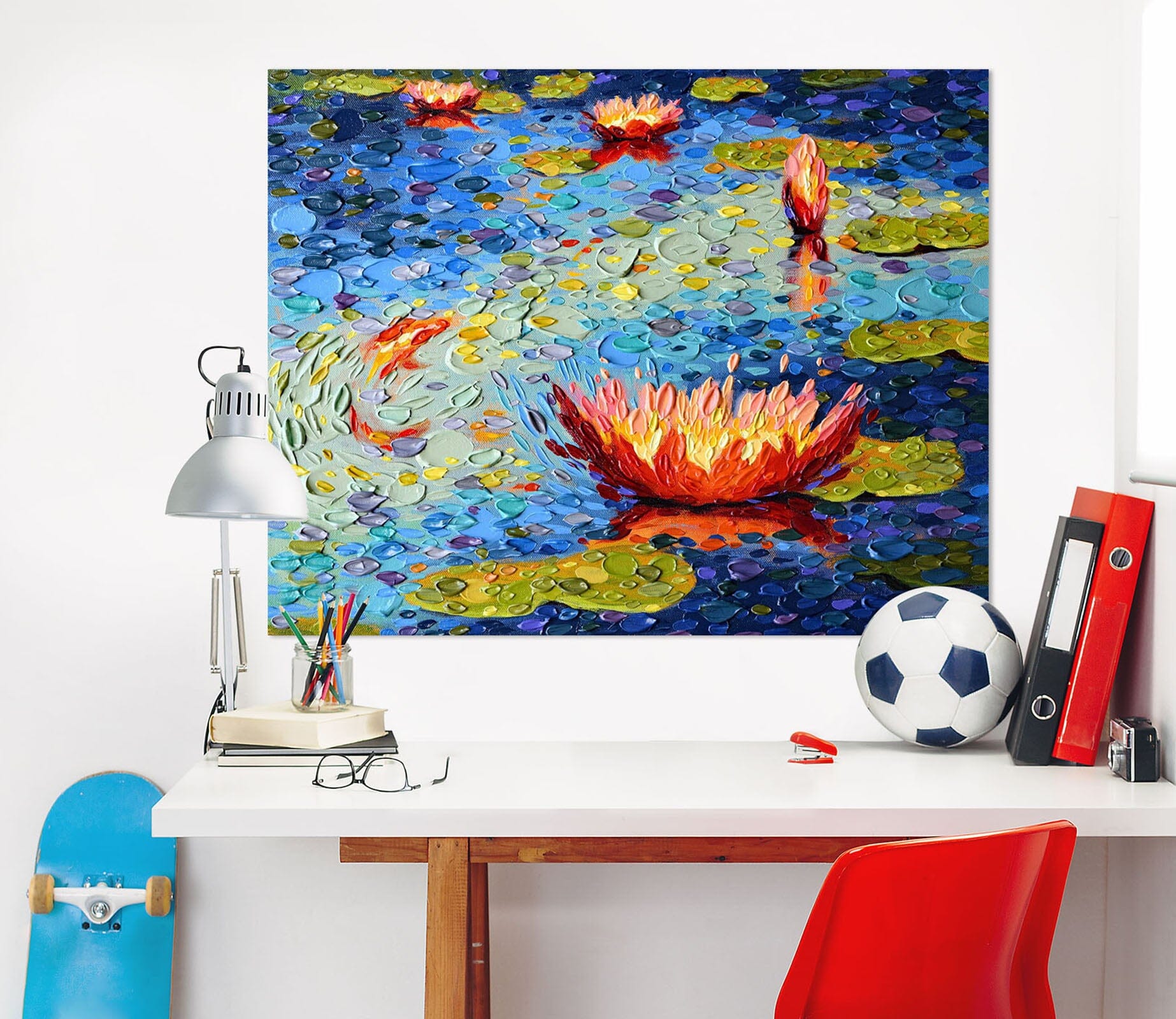 3D Lotus Pond 016 Dena Tollefson Wall Sticker Wallpaper AJ Wallpaper 2 