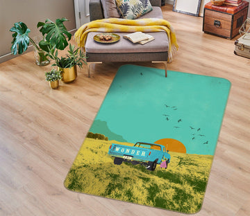 3D Prairie Truck 1020 Showdeer Rug Non Slip Rug Mat Mat AJ Creativity Home 
