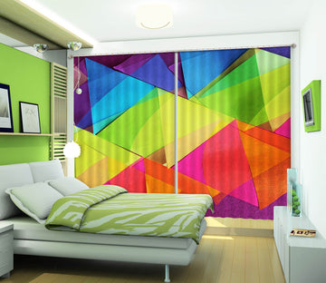 3D Colored Triangle 70092 Shandra Smith Curtain Curtains Drapes