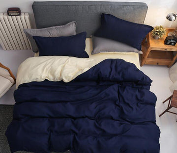 3D Navy Blue 2127 Bed Pillowcases Quilt