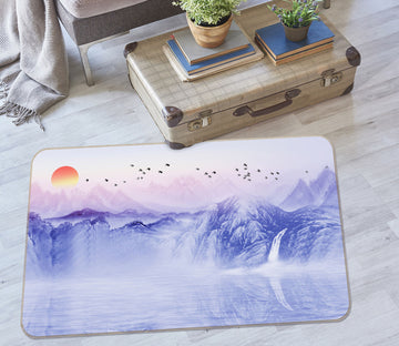 3D Mountains 34015 Non Slip Rug Mat