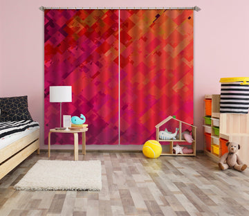 3D Orange Graffiti 036 Shandra Smith Curtain Curtains Drapes Curtains AJ Creativity Home 