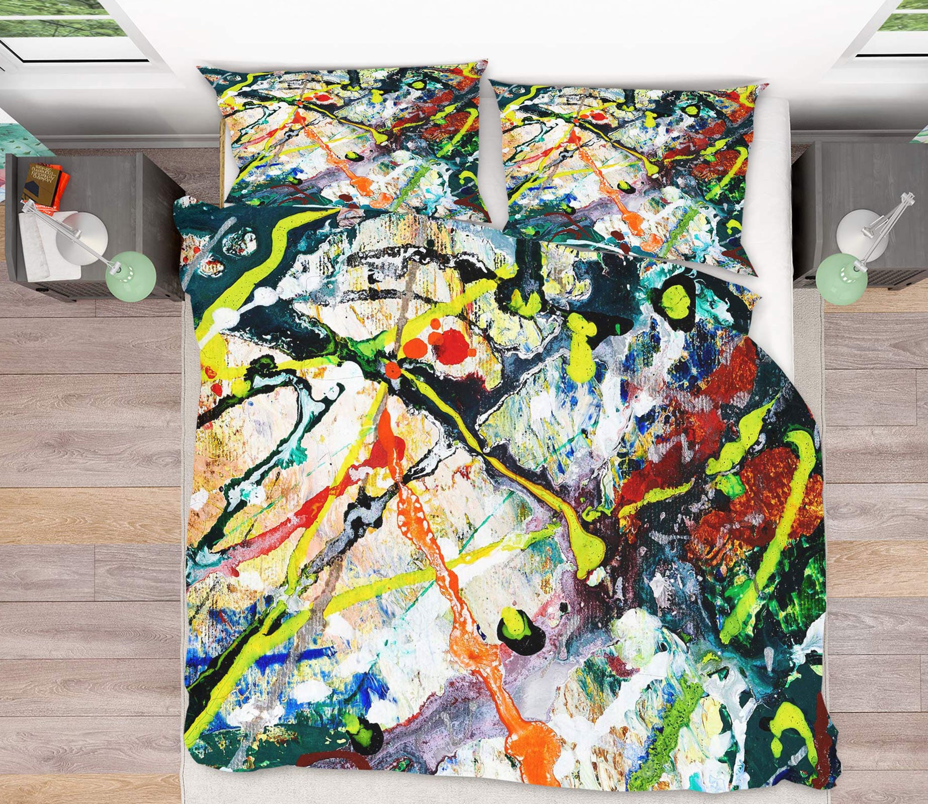 3D Color Pigment 16182 Bed Pillowcases Quilt