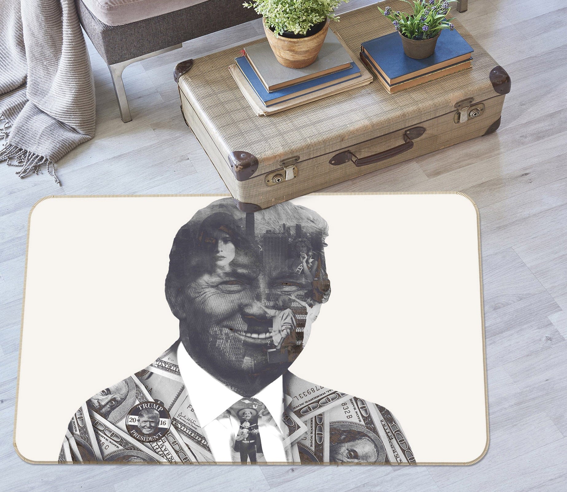 3D Donaldtrump 2002 Marco Cavazzana Rug Non Slip Rug Mat Mat AJ Creativity Home 