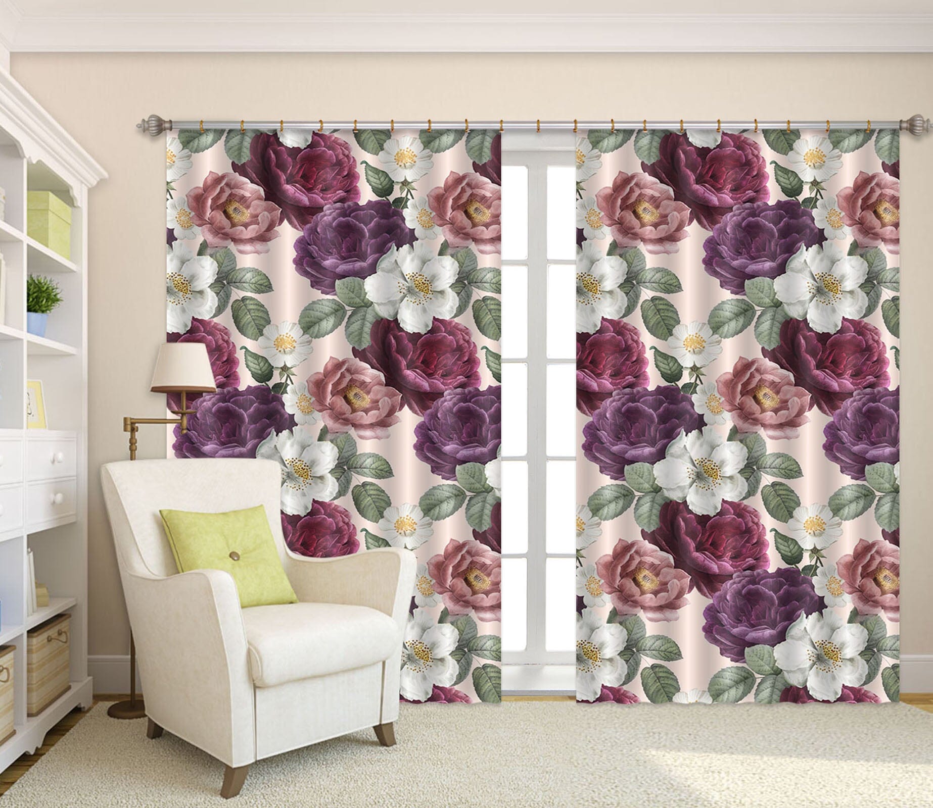 3D Color Rose 757 Curtains Drapes Wallpaper AJ Wallpaper 