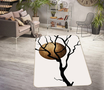 3D Black Tree Moon 1088 Boris Draschoff Rug Non Slip Rug Mat Mat AJ Creativity Home 