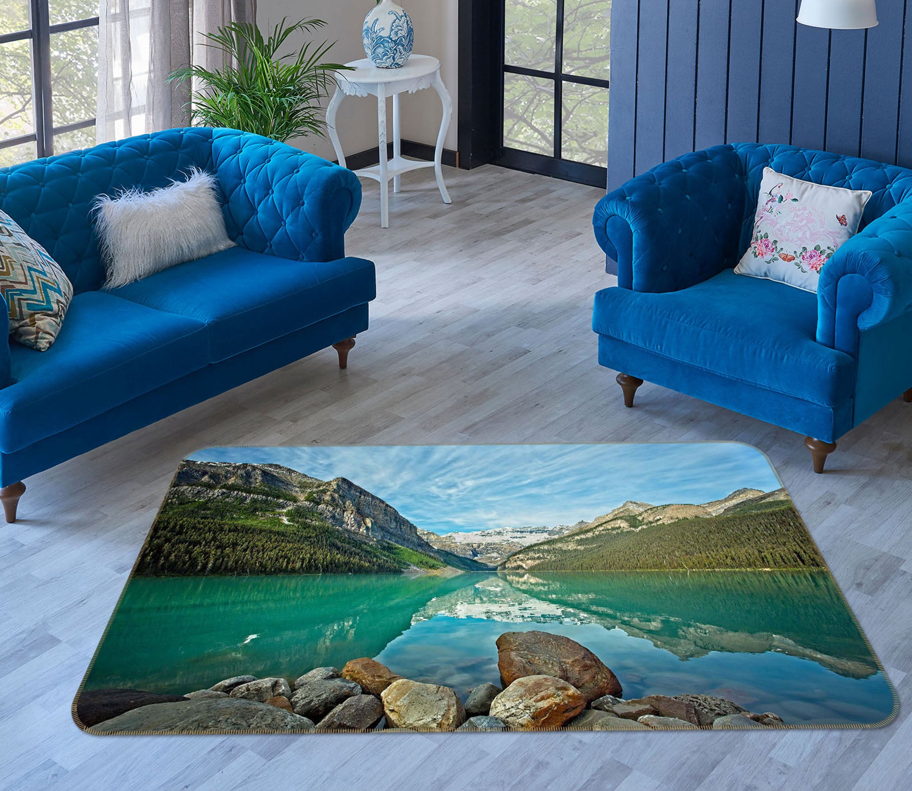 3D Mountain River 84064 Kathy Barefield Rug Non Slip Rug Mat