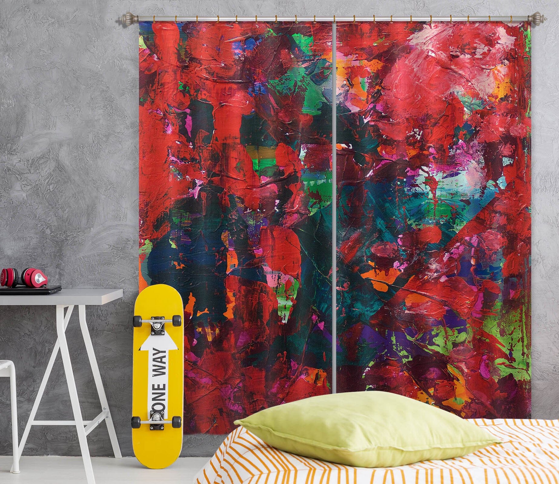 3D Red Forest 110 Allan P. Friedlander Curtain Curtains Drapes Curtains AJ Creativity Home 