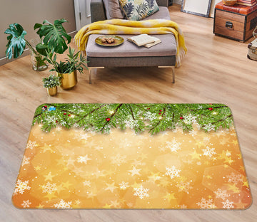 3D Branch Snowflake 55055 Christmas Non Slip Rug Mat Xmas