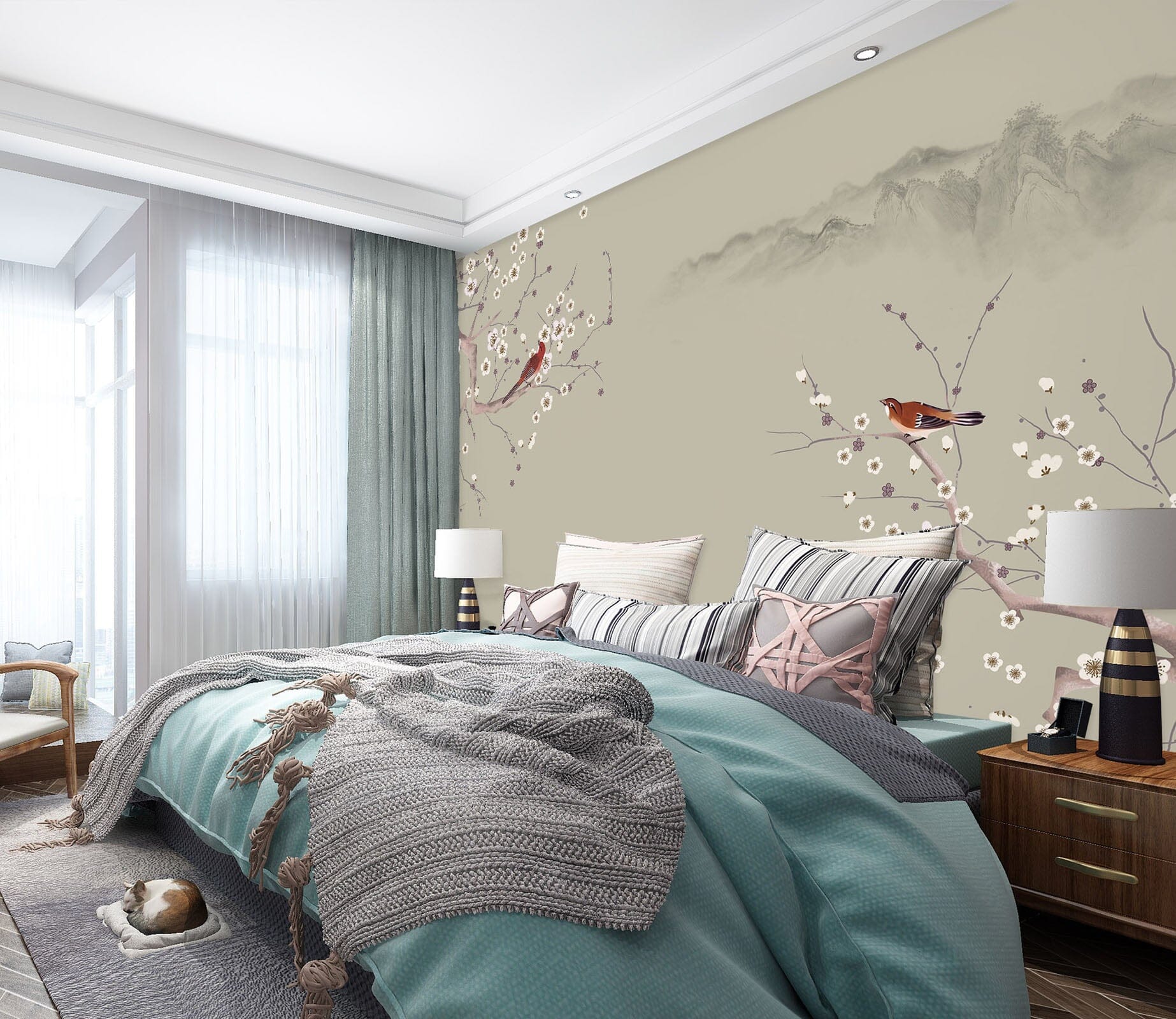 3D Mountain Flower 1451 Wall Murals Wallpaper AJ Wallpaper 2 