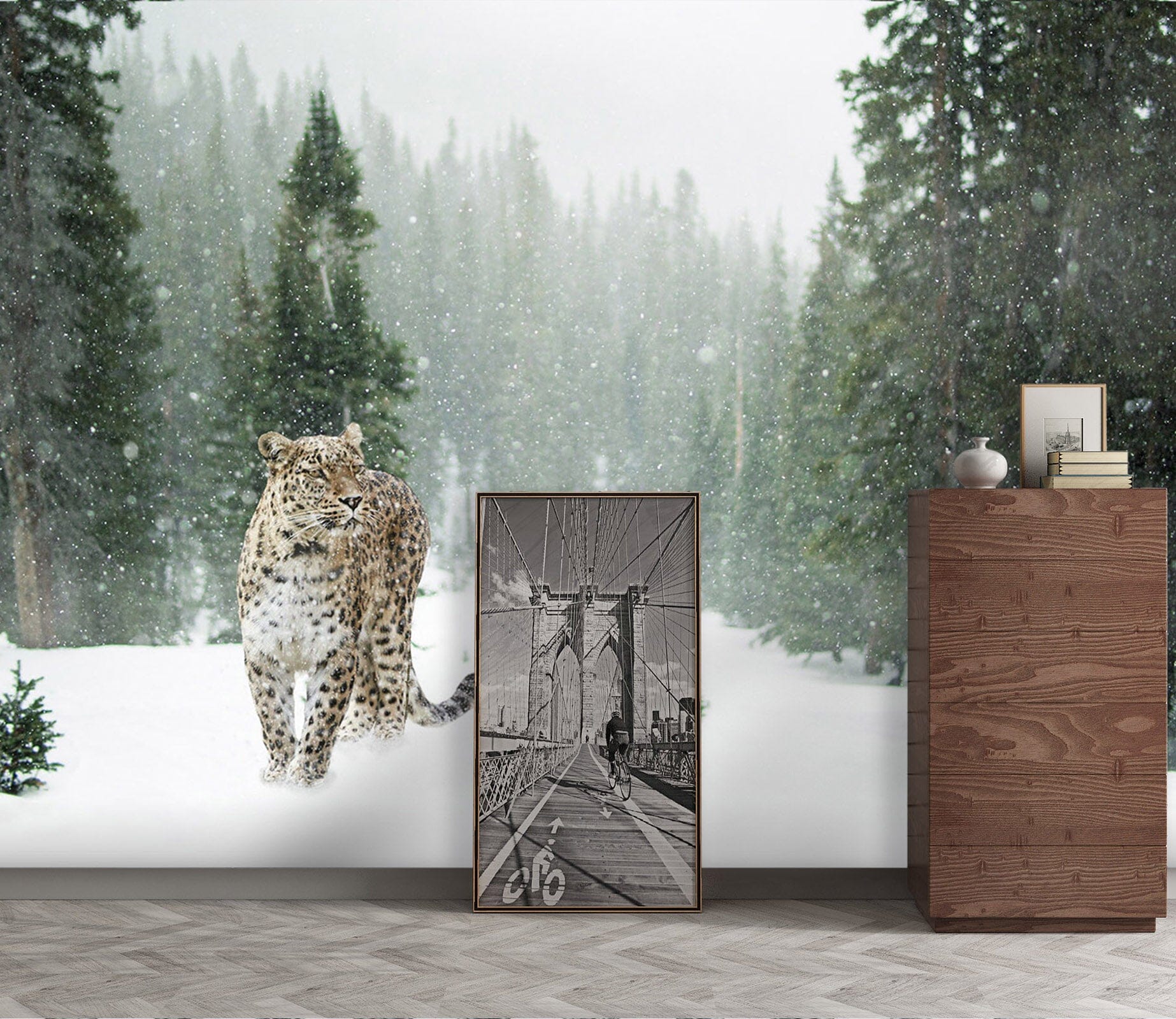 3D Snow Leopard 258 Wall Murals Wallpaper AJ Wallpaper 2 
