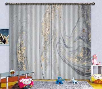 3D Silver Turbulence 60 Curtains Drapes Curtains AJ Creativity Home 