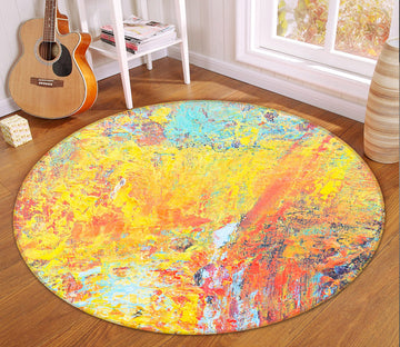 3D Color Pattern 71179 Round Non Slip Rug Mat