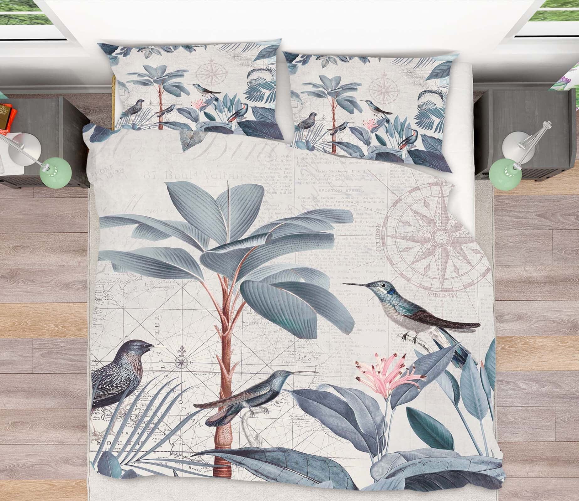 3D Birds Playing 122 Andrea haase Bedding Bed Pillowcases Quilt Quiet Covers AJ Creativity Home 
