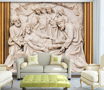 3D Carving Old Man 1536 Wall Murals Wallpaper AJ Wallpaper 2 