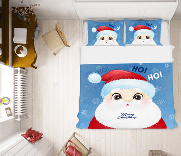3D Santa Claus 61114 Bed Pillowcases Quilt