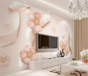 3D Pink Flowers 1151 Wall Murals Wallpaper AJ Wallpaper 2 