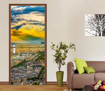 3D City Sky Building 12004 Marco Carmassi Door Mural