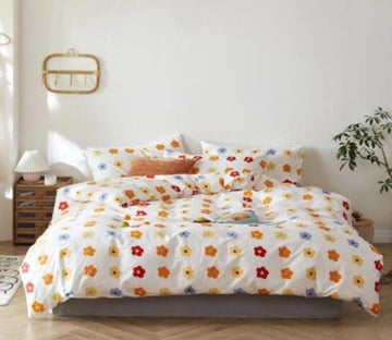 3D Colored Flowers 30013 Bed Pillowcases Quilt