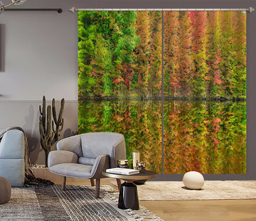 3D Fall Reflections 61217 Kathy Barefield Curtain Curtains Drapes