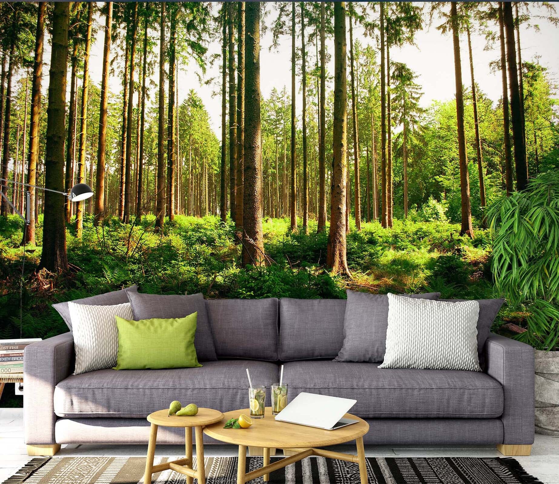 3D Green Forest 1508 Wall Murals Wallpaper AJ Wallpaper 2 