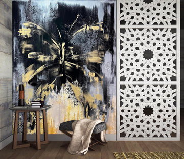 3D Painted Black Butterfly 3119 Skromova Marina Wall Mural Wall Murals