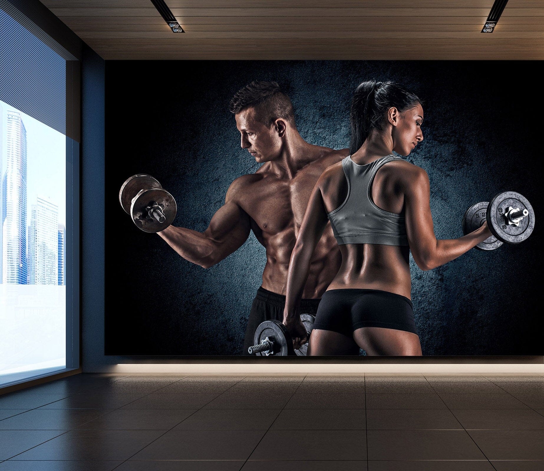 3D Arm Dumbbell 258 Wall Murals Wallpaper AJ Wallpaper 2 
