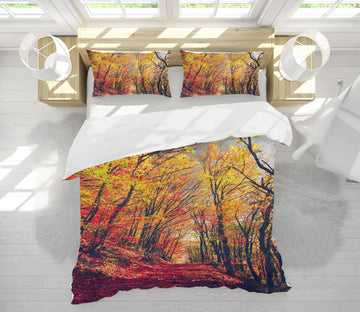 3D Yellow Woods 61137 Bed Pillowcases Quilt