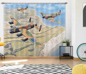 3D Battle Of Britain Memorial Flight 047 Trevor Mitchell Curtain Curtains Drapes Curtains AJ Creativity Home 