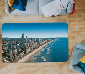 3D Seaside City 35187 Non Slip Rug Mat