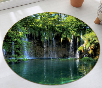 3D Lake Water 72056 Round Non Slip Rug Mat