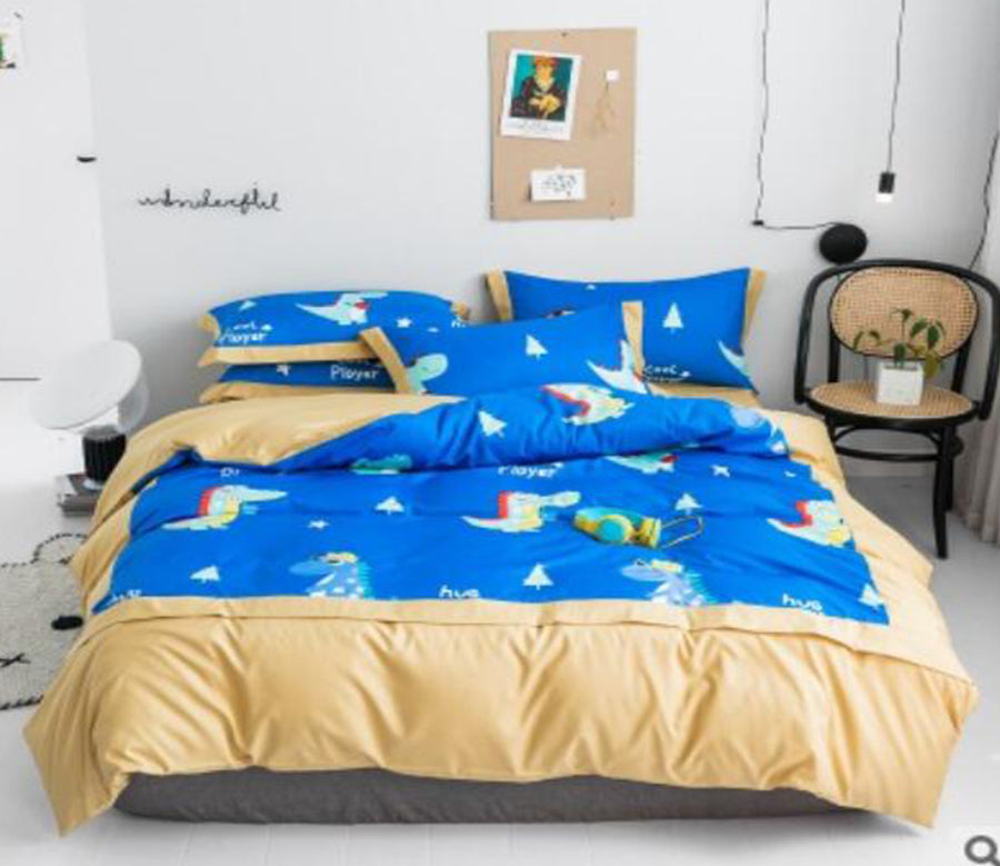 3D Blue 40148 Bed Pillowcases Quilt