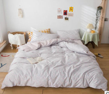 3D White 15095 Bed Pillowcases Quilt