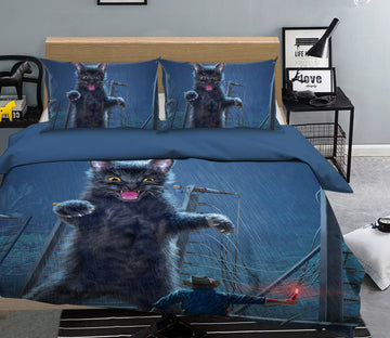 3D Jurassic Kitty 055 Bed Pillowcases Quilt Exclusive Designer Vincent Quiet Covers AJ Creativity Home 