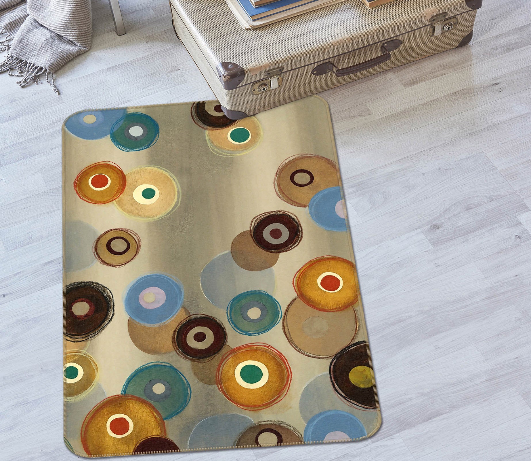 3D Circle Pattern 65050 Non Slip Rug Mat