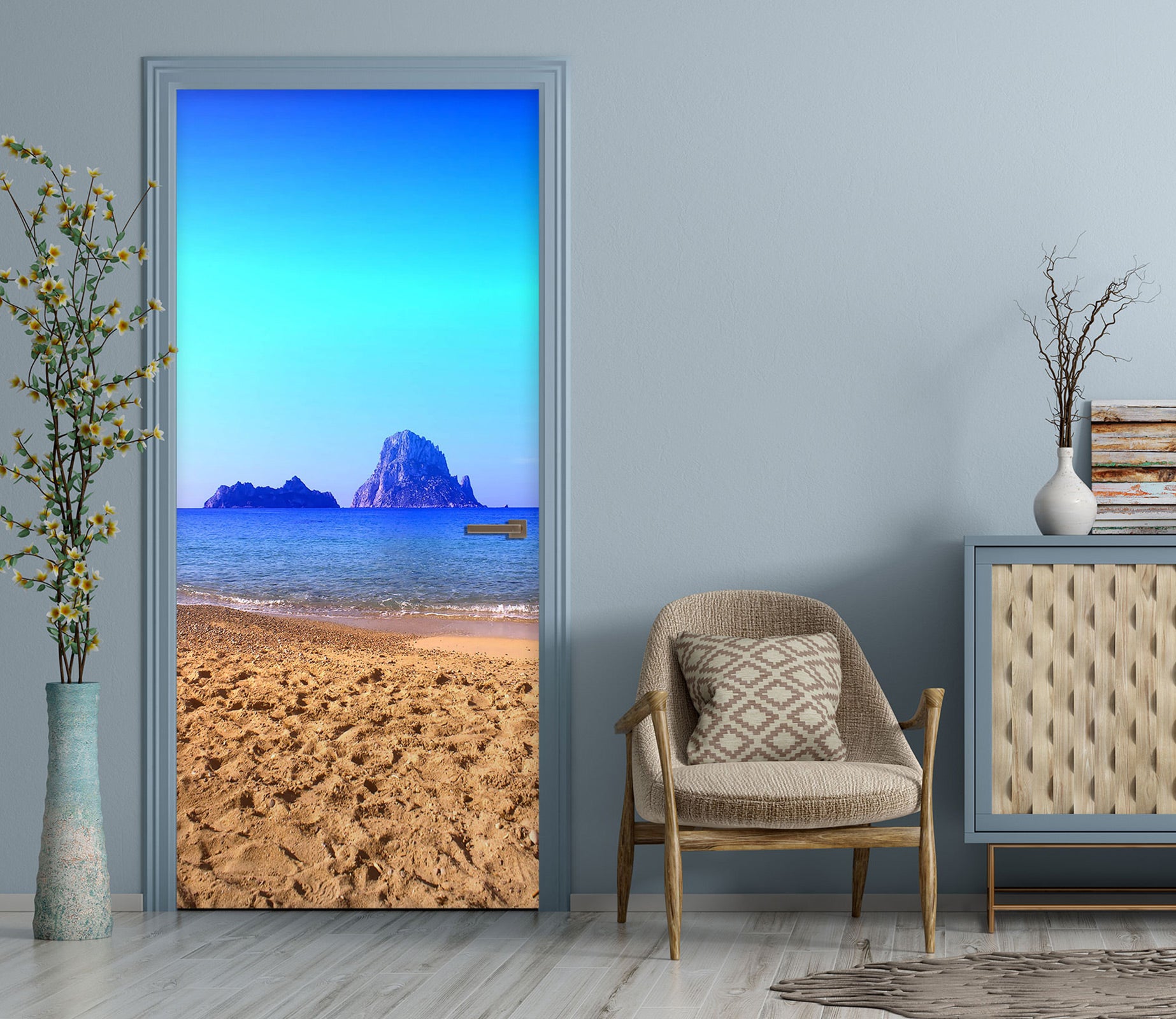 3D Beach Seaside 23234 Door Mural